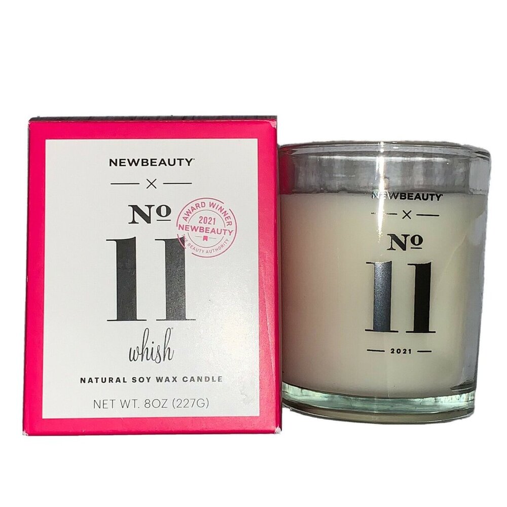 Whish x NewBeauty Soy Wax Candle 8 oz No 11 Natural Hand Poured New Beauty